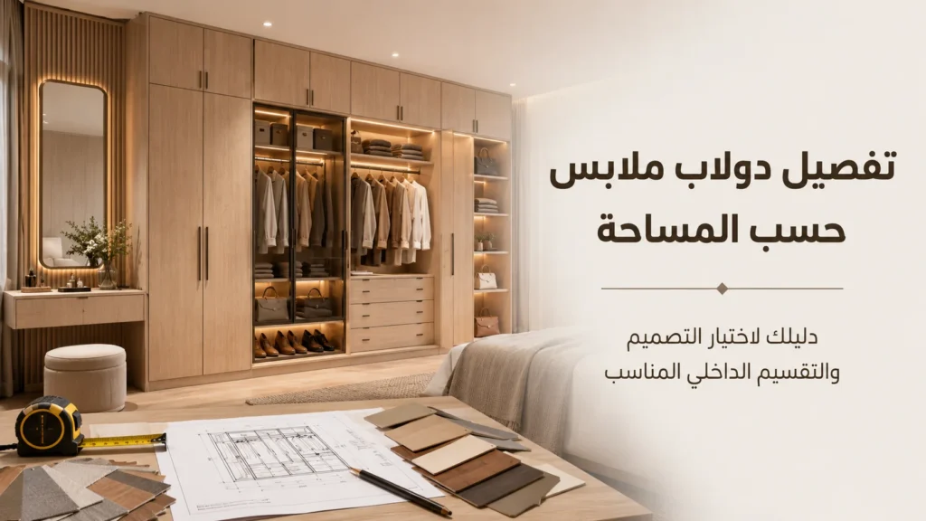 تفصيل الخزائن حسب المساحة: دليلك لاختيار التصميم والتقسيم الداخلي المناسب