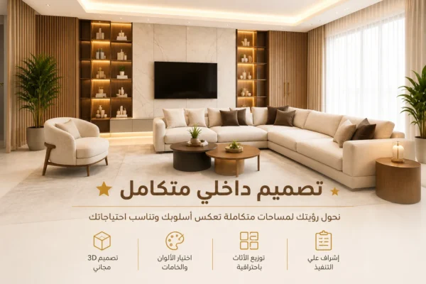 تصميم داخلي متكامل حسب الطلب | إيليت للأثاث